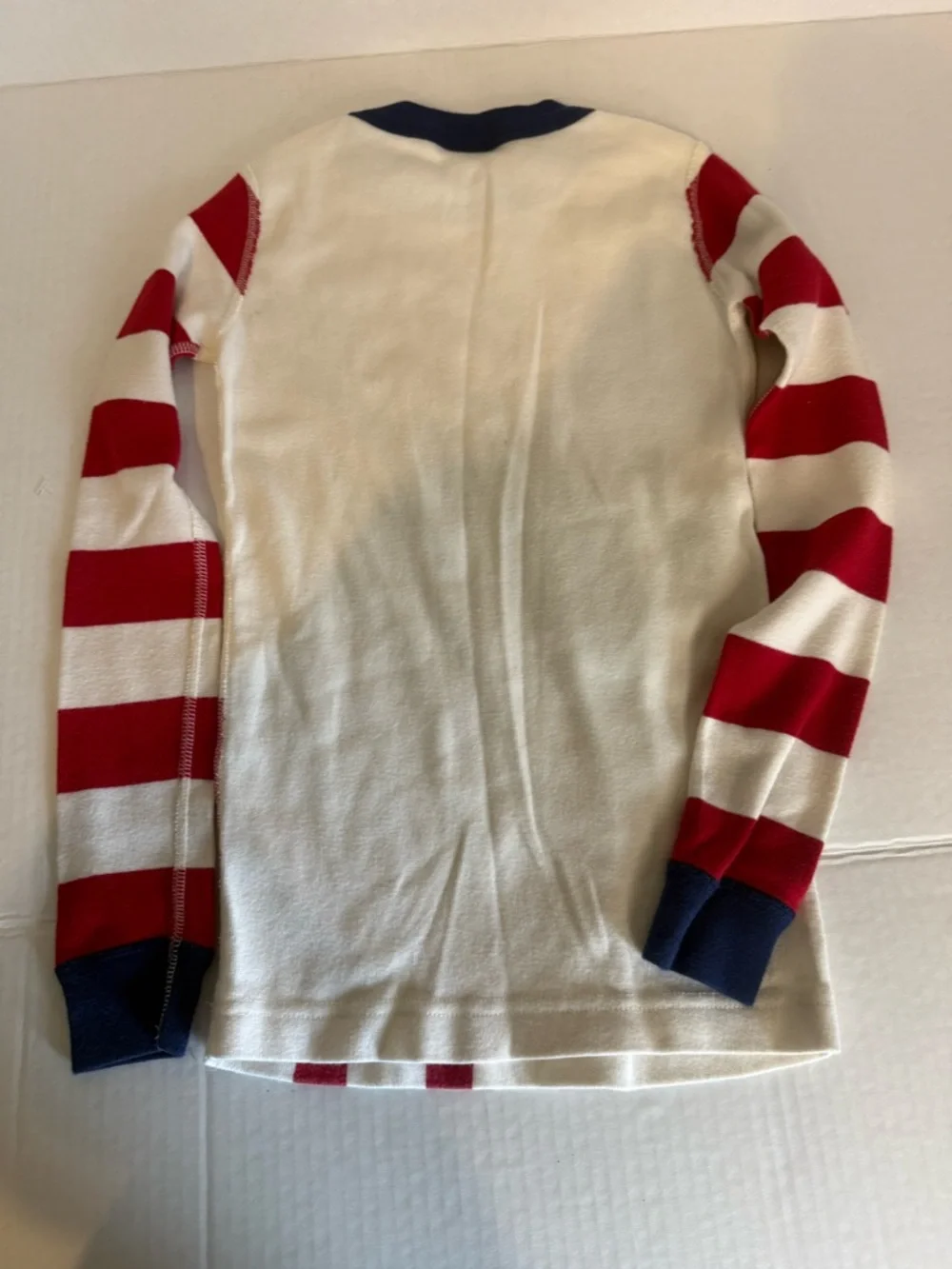 Hanna Andersson Red and Cream‎ Striped Kids Pajama Top